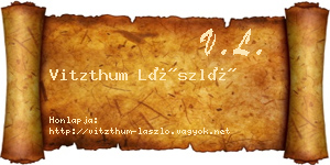 Vitzthum László névjegykártya